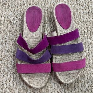 Saks Fifth Avenue Slip On Espadrilles Flats Sandals